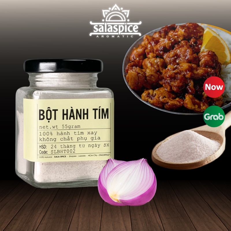 Bột Hành Tím SALA SPICE Onion Purple Powder 100% hành tím xay siêu thơm, dùng ướp thức ăn tiện lợi dễ dàng