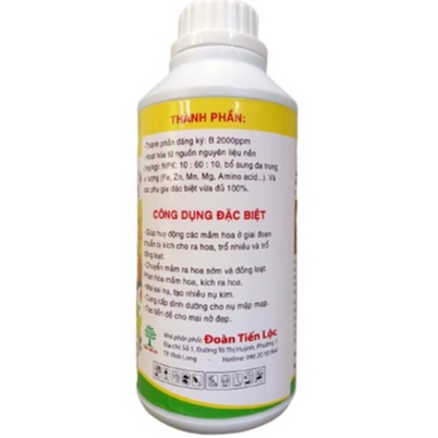 Phân bón siêu tạo nụ, kích ra hoa mai vàng 10 - 60 - 10 + te