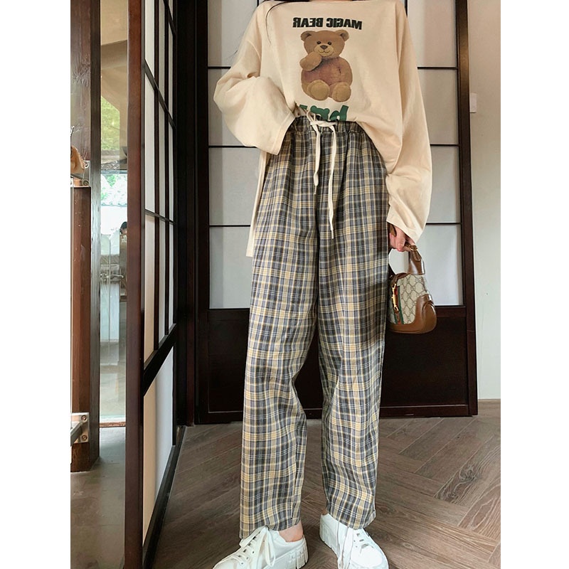Quần CARO PLAID PANTS ống rộng suông Unisex tôn dáng - CV0054 | steven.factory