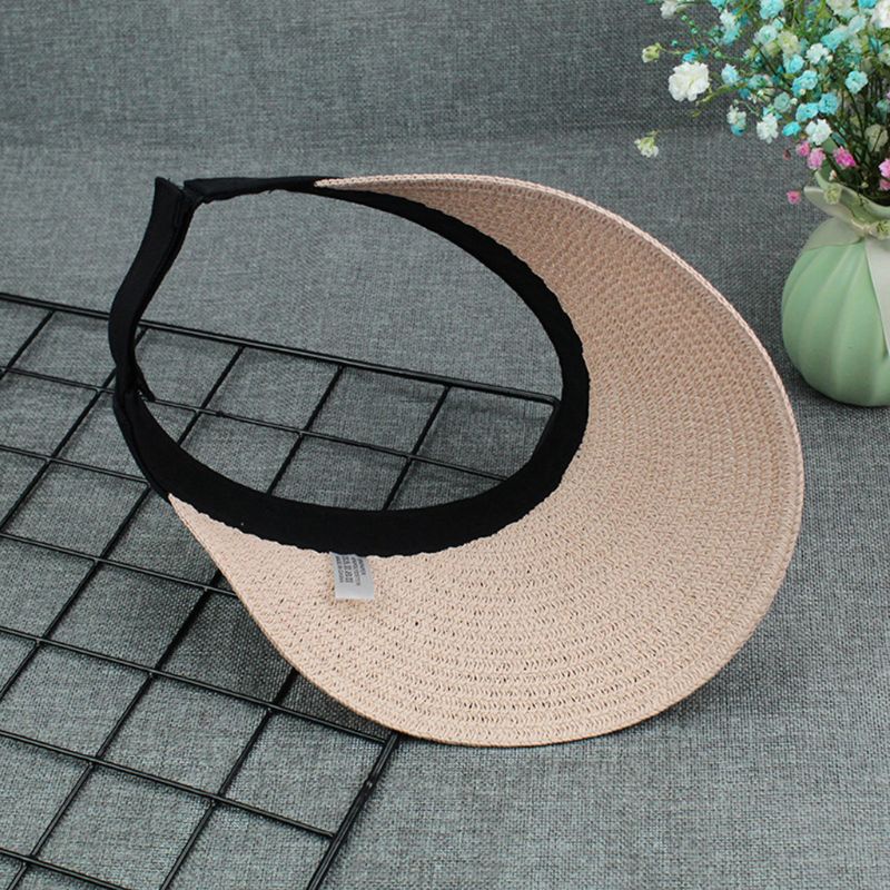 Nón Cối Rộng Vành Hở Chóp Màu Sắc Tương Phản Thời Trang Mùa Hè Cho Nữ