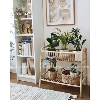 Kệ nhỏ đựng cây, kệ mây đựng giày dép, kệ vintage giá rẻ, kệ mây trang trí, kệ mây giá rẻ, nội thất mây tre đan