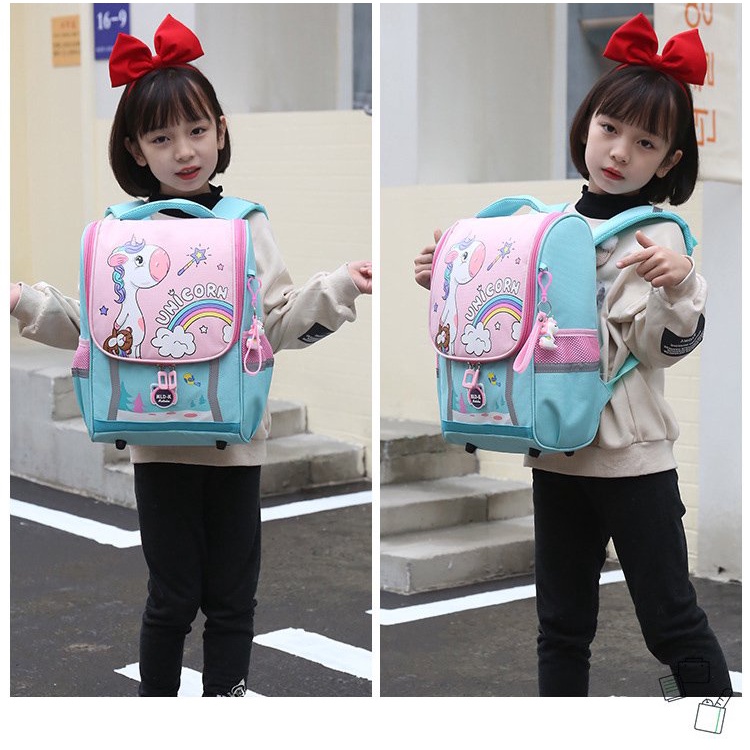 Cặp đi học cho bé, balo chống gù cho bé tiểu học MID-K ,balo siêu nhẹ tặng kèm thước hưu