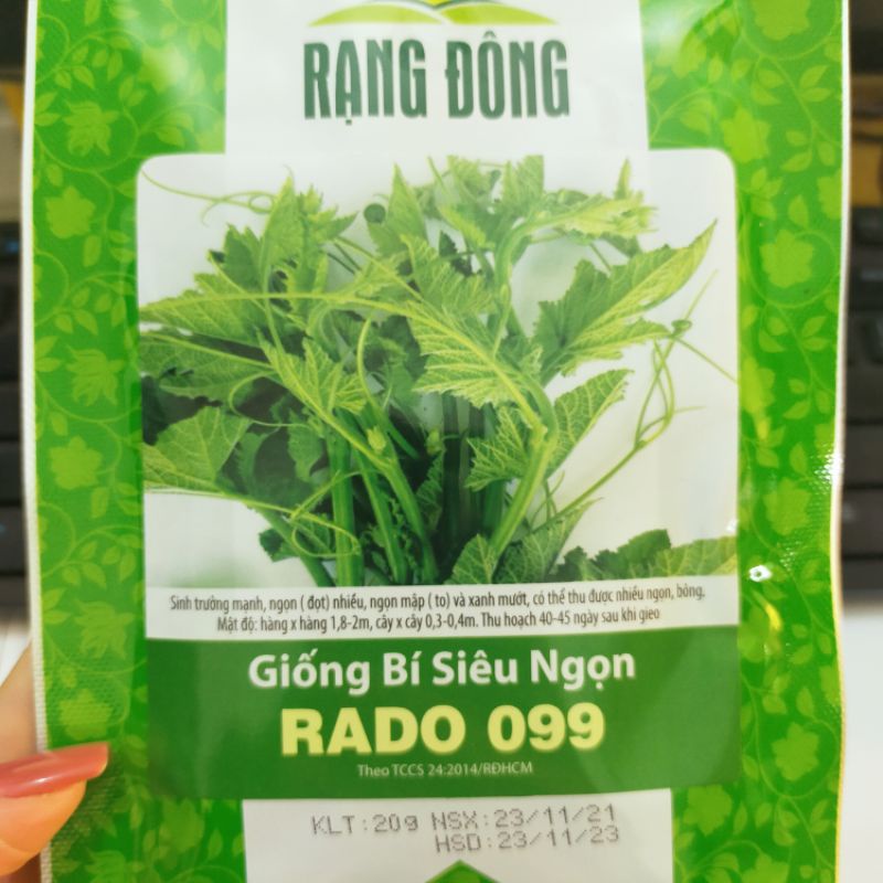 Hạt giống Bí Siêu Đọt và bông, đóng gói 10gr hoặc 20gr