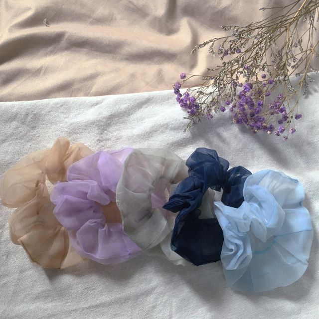 SCRUNCHIES VOAN NHẸ NHÀNG sắc màu dễ thương - Chun tóc + VÒNG ĐEO TAY VẢI đẹp cá tính - Quà tặng bạn nữ ấn tượng ý nghĩa