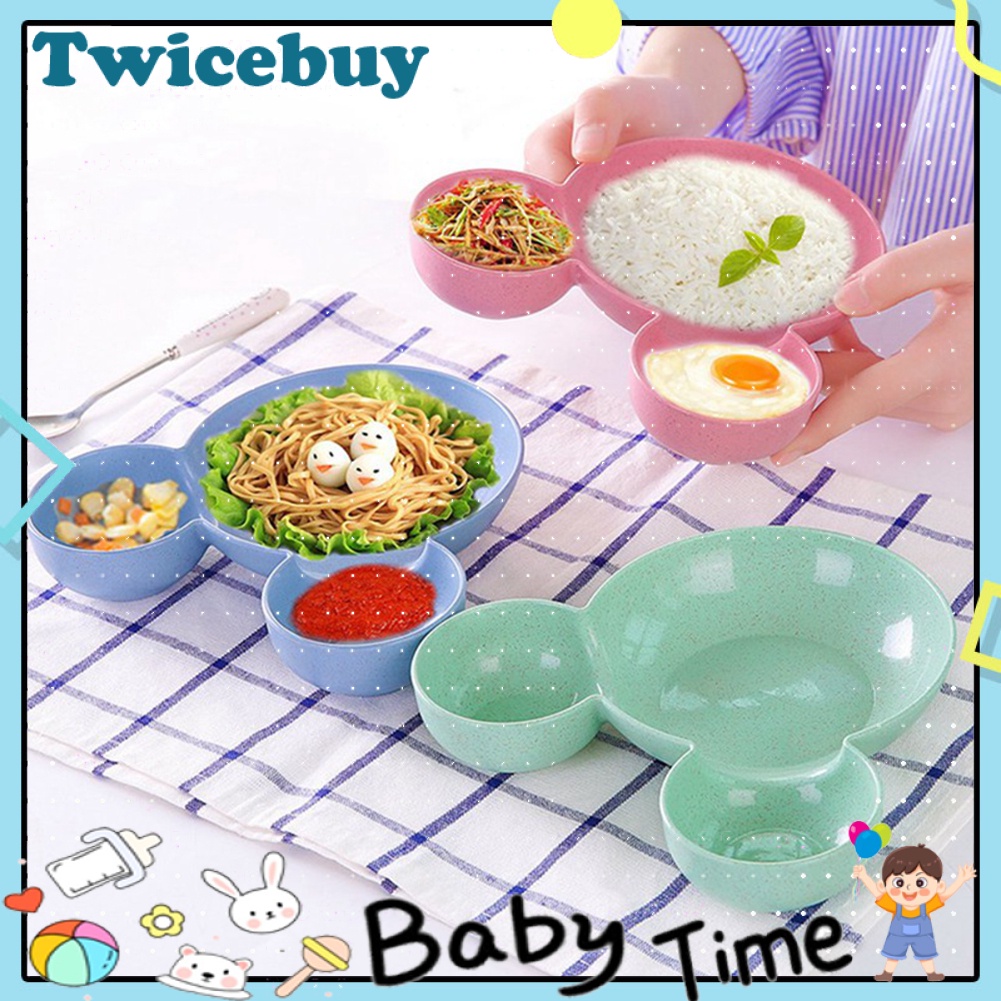 Khay đựng thức ăn cho bé hình đầu chú chuột dễ thương