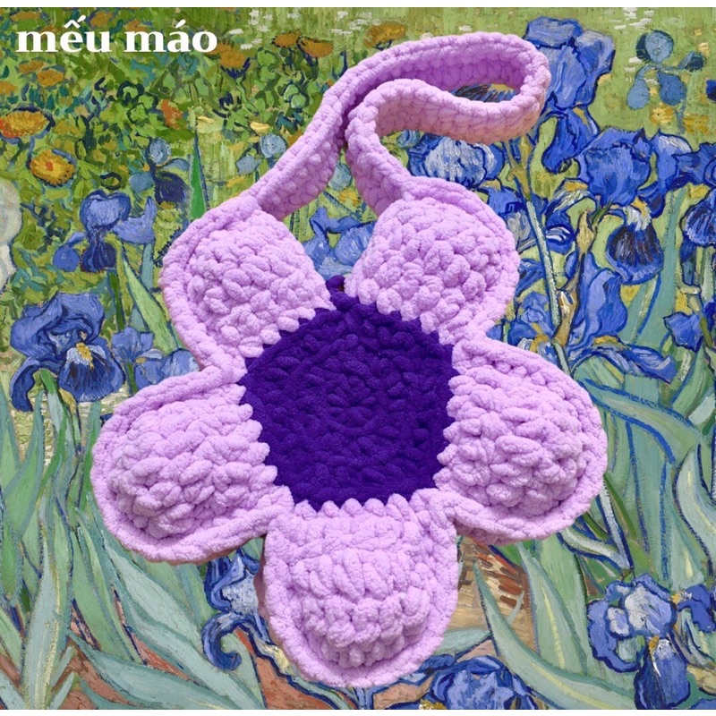 Bloom Flower Crochet bag túi len hình bông hoa - Mếu máo