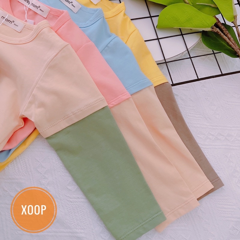 SALE !!! BỘ DÀI COTTON PHỐI TAY HOẠ TIẾT GÀ HÀNG MINKY CHO BÉ (SP001988) SHOP PHÚC YẾN