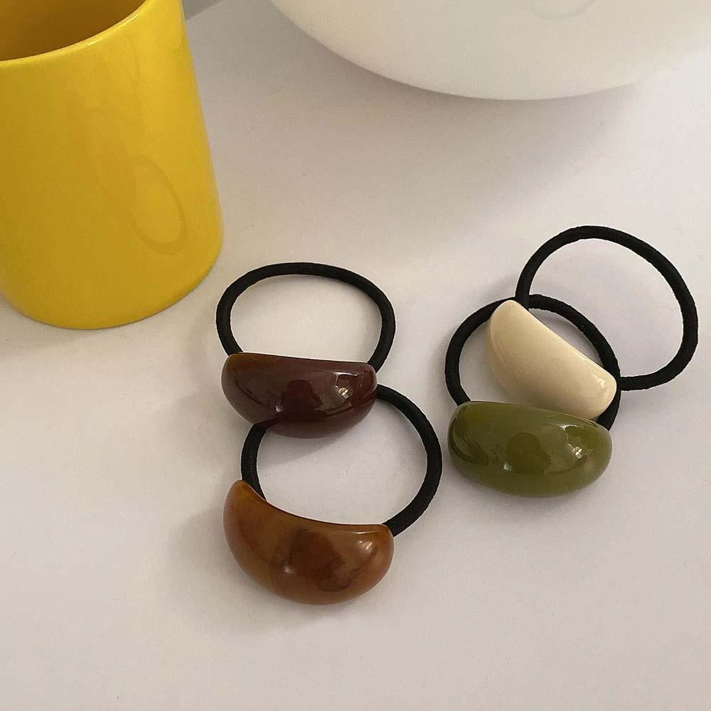 Dây Cột Tóc Đuôi Ngựa Hình Tròn Đơn Giản Thời Trang Cho Nữ