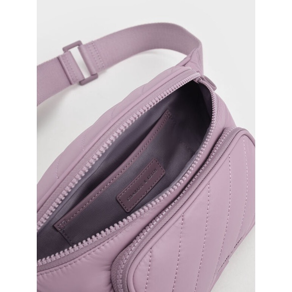 Túi xách nữ CNK bao tử Panelled Belt Bag - Lilac