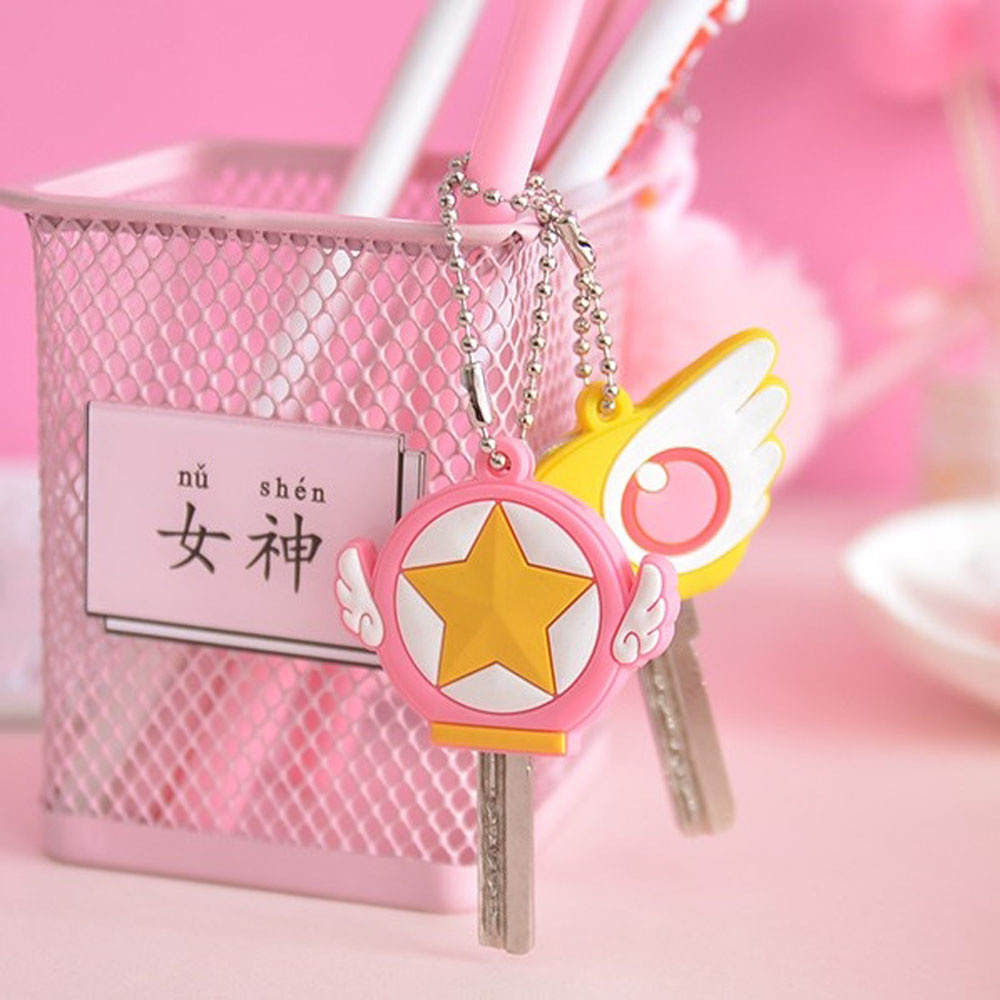 Móc chìa khóa silicon hình thủy thủ mặt trăng Mickey Stitch dễ thương cho nữ