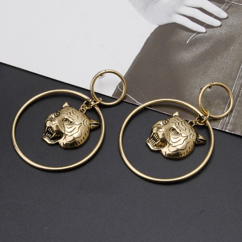 Bông Tai Hình Đầu Hổ Thiết Kế Đơn Giản Thời Trang Dự Tiệc Cho Nữ