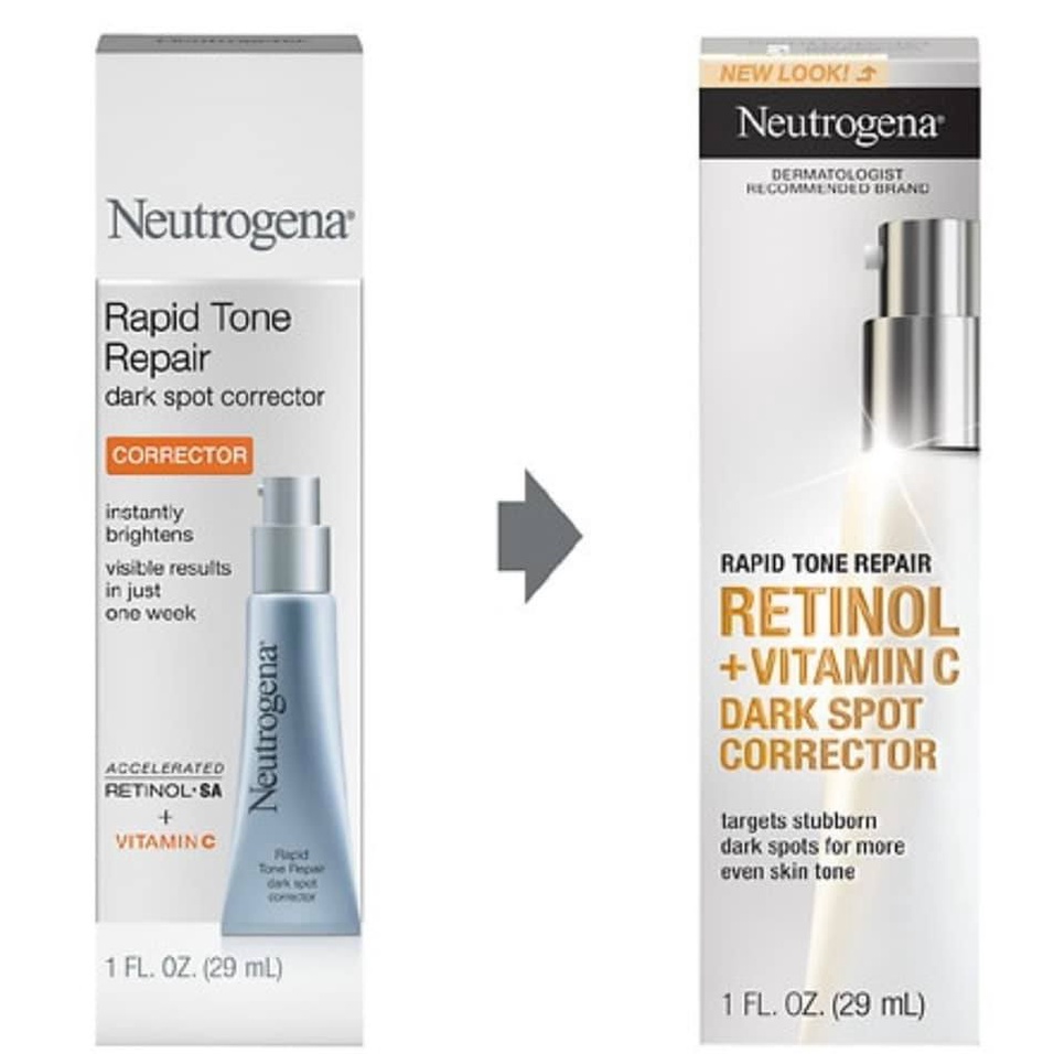 TINH CHẤT DƯỠNG TRẮNG DA NEUTROGENA RAPID TONE REPAIR RETINOL + VITAMIN C DARK SPOT CORRECTOR 29ML C