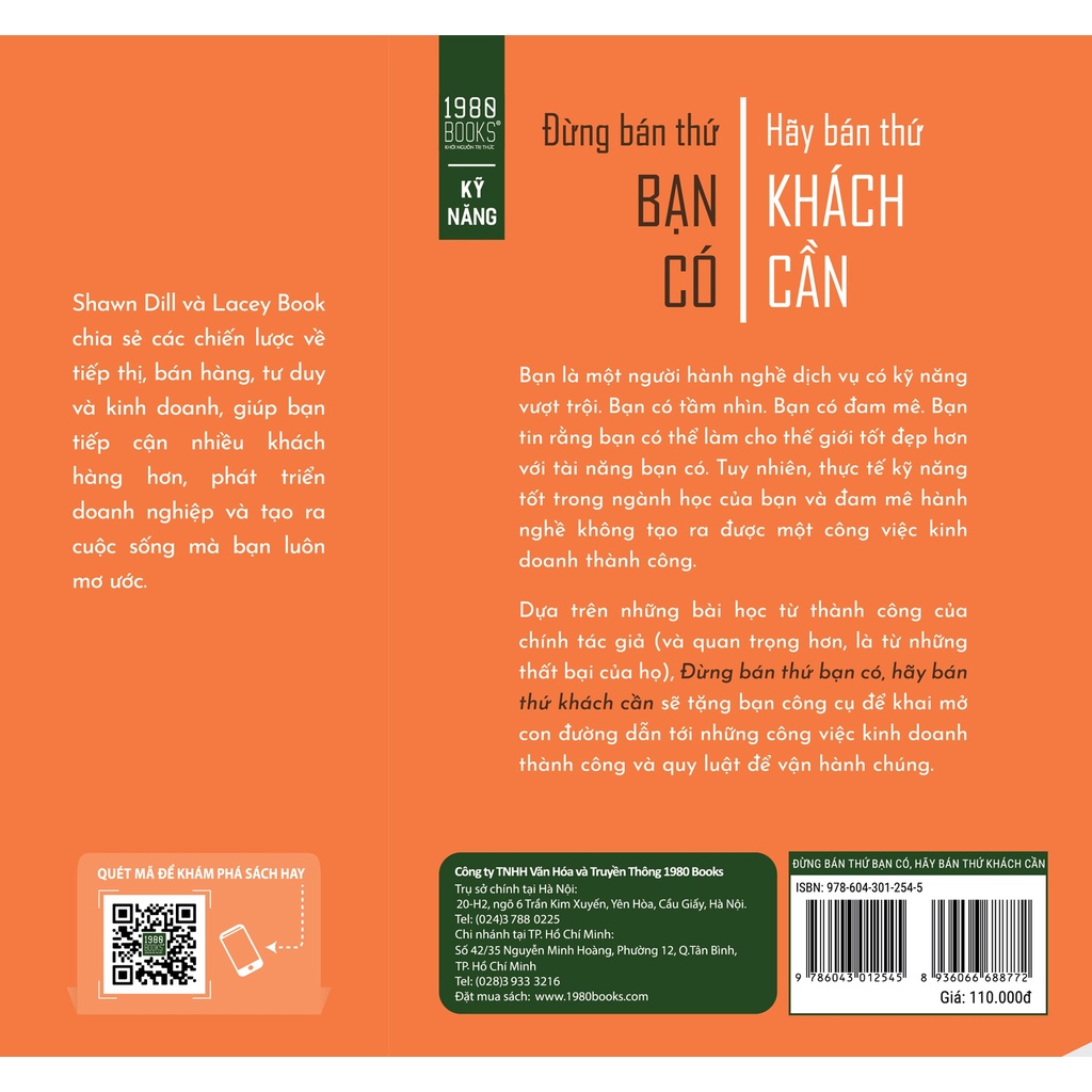 Sách - Đừng bán thứ bạn có hãy bán thứ khách cần - 1980Books