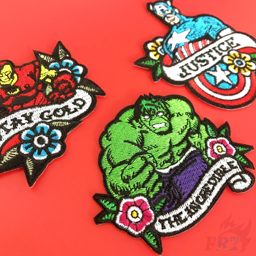 Miếng vải thêu hình Marvel Series 03 Người Sắt / Captain America / Hulk DIY để trang trí quần áo
