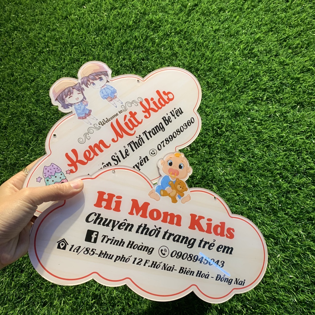 [BẢNG HIỆU MICA TREO CỬA HÀNG] - Bảng hiệu thiết kế và in thông tin theo yêu cầu