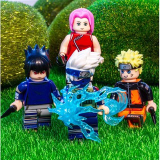 Lego Naruto mini figure đội 7 nhân vật Kakashi, Sasuke, naruto, Sakura