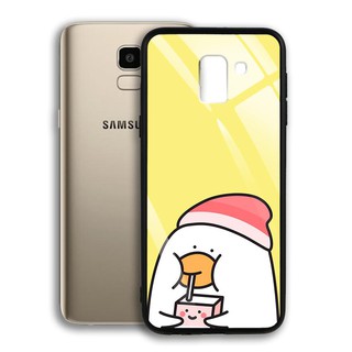 [FREESHIP ĐƠN 50K] Ốp Lưng Samsung Galaxy J6 2018 - mặt Kính Cường Lực - 03014 7900 DUCK03