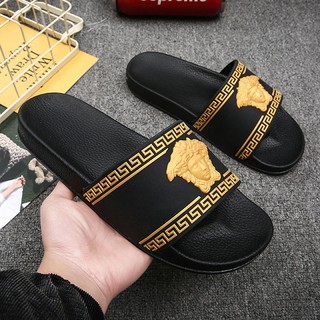 Dép quai ngang in logo Versace thời trang cho cả nam và nữ