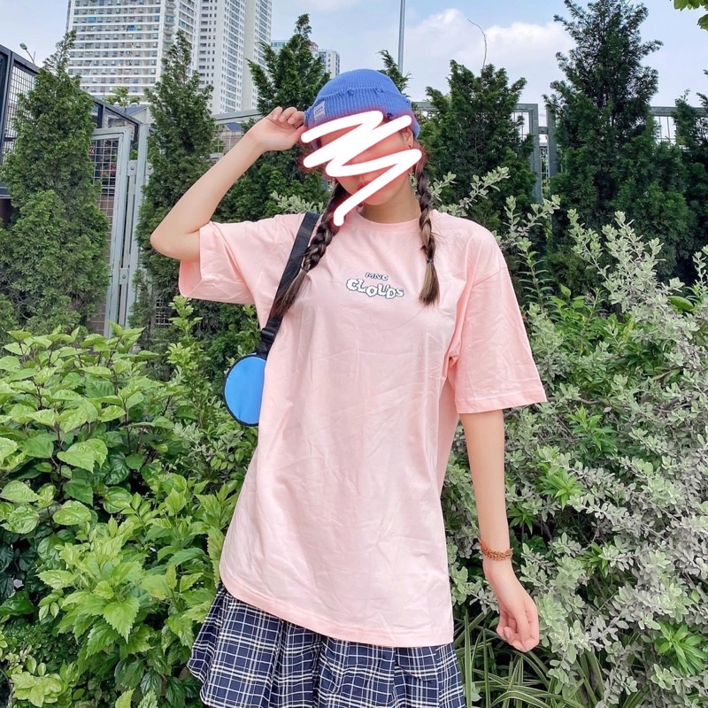 [ PINK ] Áo thun phông tay lỡ form rộng M Unisex
