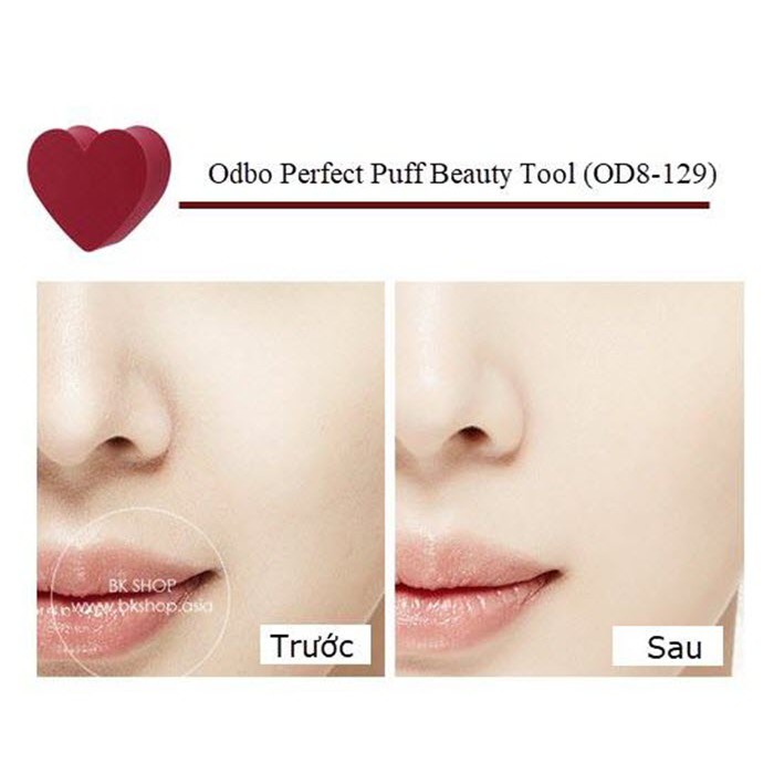 [ Auth Thái ] Mút Trang Điểm Odbo Perfect Puff OD8129 Đỏ - 2 Cái