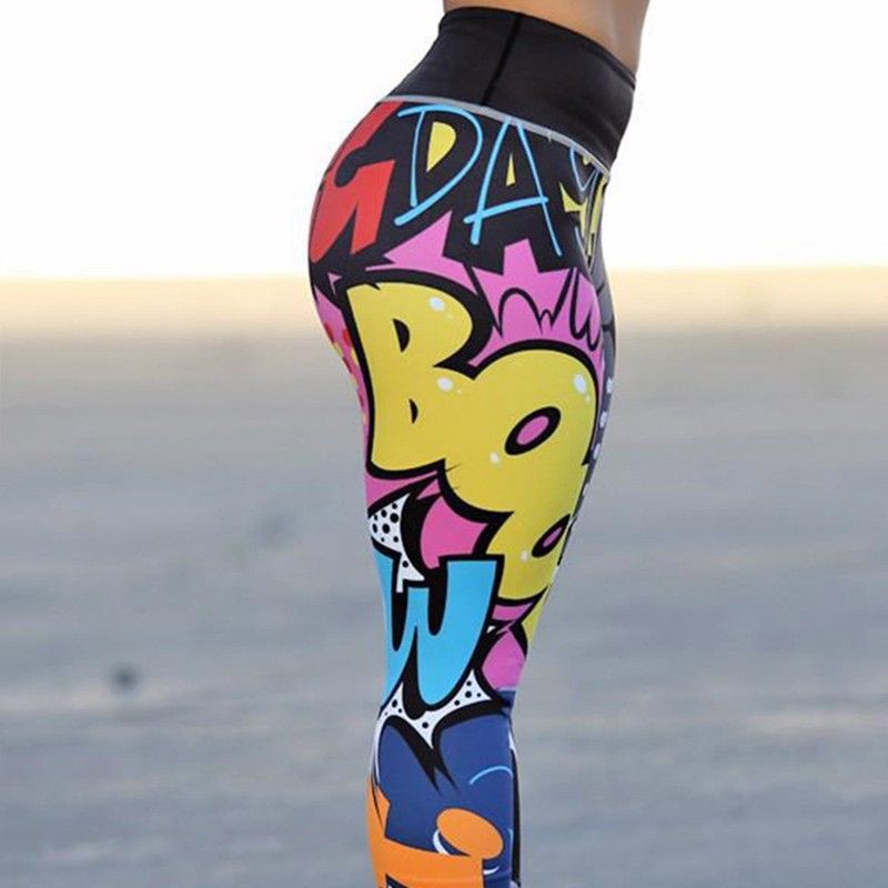 Quần legging thể thao hoạ tiết in 3D cho phái nữ | BigBuy360 - bigbuy360.vn