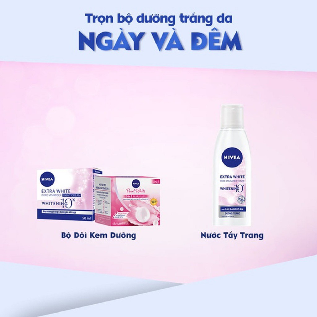 [Mã COSGLORIAT4 -8% đơn 250K] Nước Hoa Hồng NIVEA Extra White Dưỡng Trắng Da Và Se Khít Lỗ Chân Lông 200ml - 86720