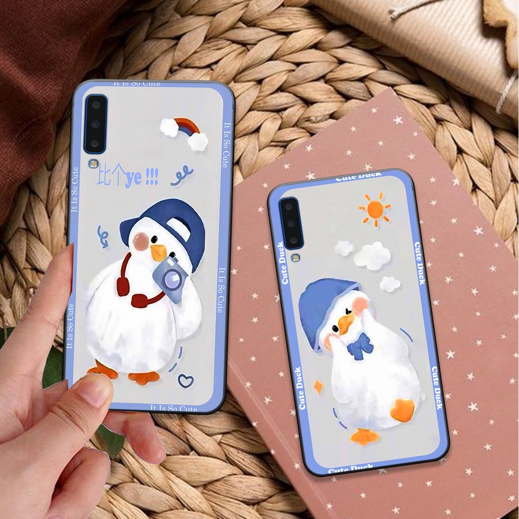 Ốp Samsung A7 2018 / A9 2018 bộ hình cute dễ thương gấu thỏ xinh xắn vẽ tay lạ mắt