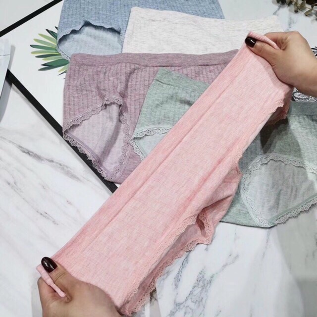 Hộp 5 Quần Lót Mujji Nữ Kháng Khuẩn Màu Muối Tiêu