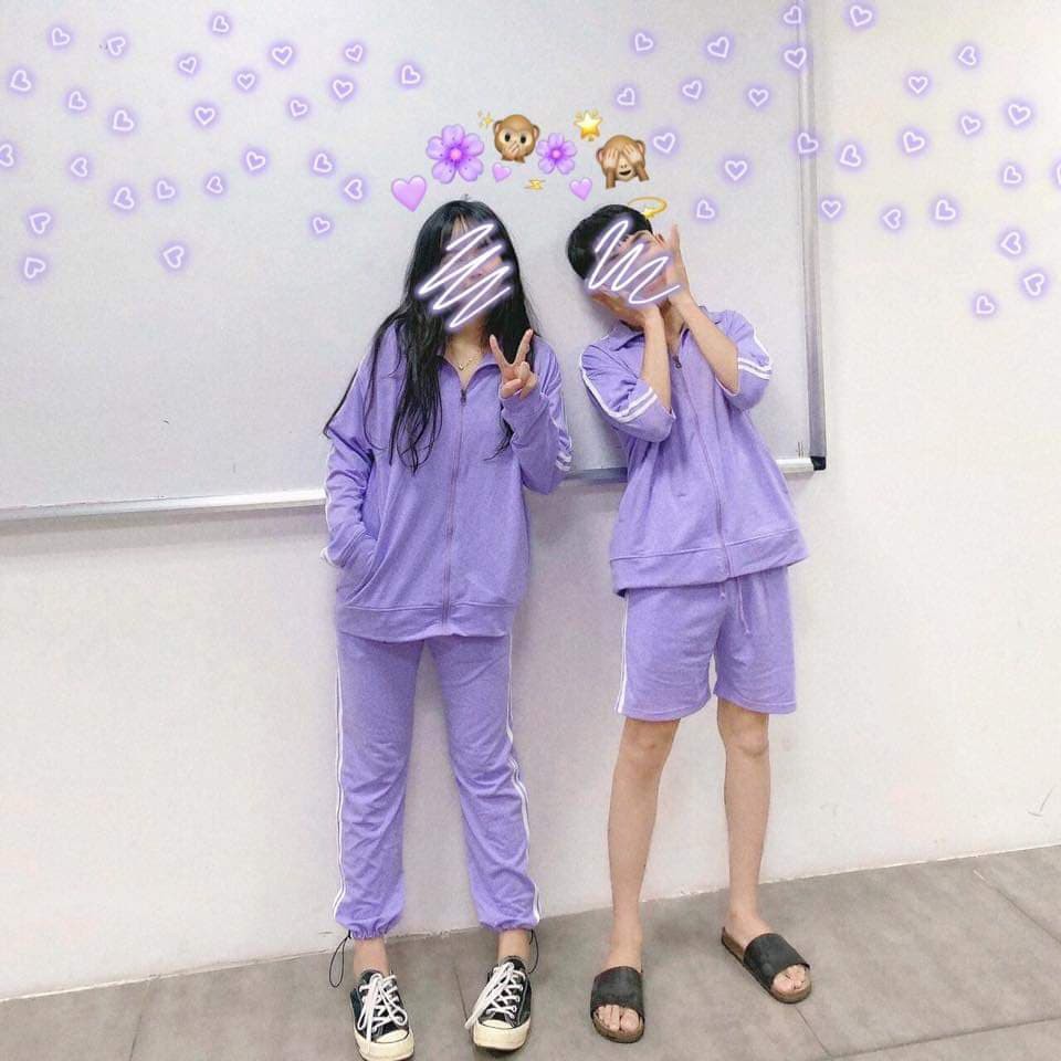 Set bộ thể thao 2 sọc couple form rộng Squid game unisex