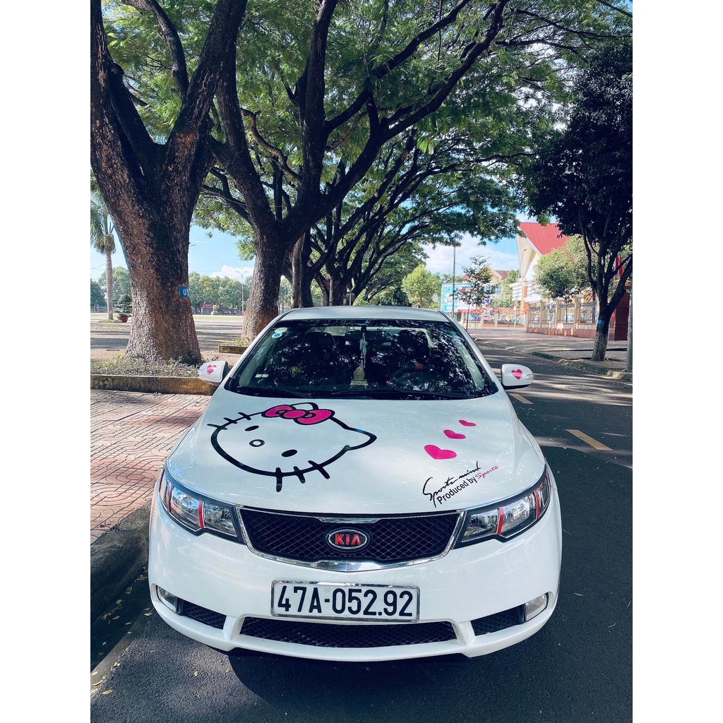 Tem dán capo xe dễ thương