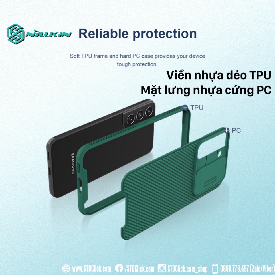 ỐP LƯNG SAMSUNG GALAXY S22 PLUS 5G NILLKIN CAMSHIELD PRO BẢO VỆ CAMERA CHÍNH HÃNG  - HÀNG CHUẨN