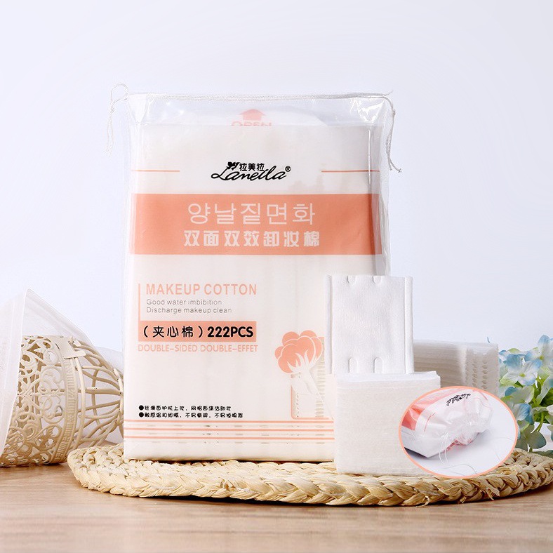 Bông tẩy trang Lameila túi 222 Miếng BLML222