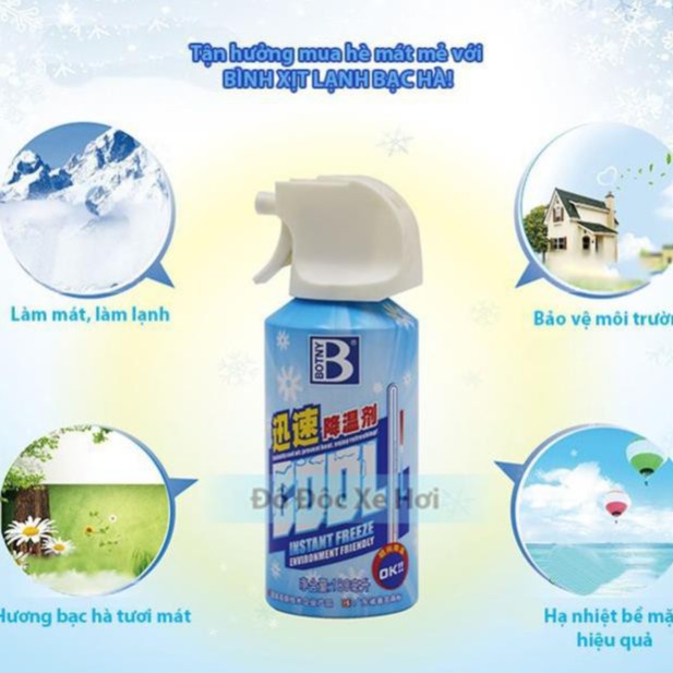 [5❤️][FREESHIP] BÌNH XỊT LÀM LẠNH TỨC THỜI TRÊN Ô TÔ, XE MÁY 180ml [HCM]