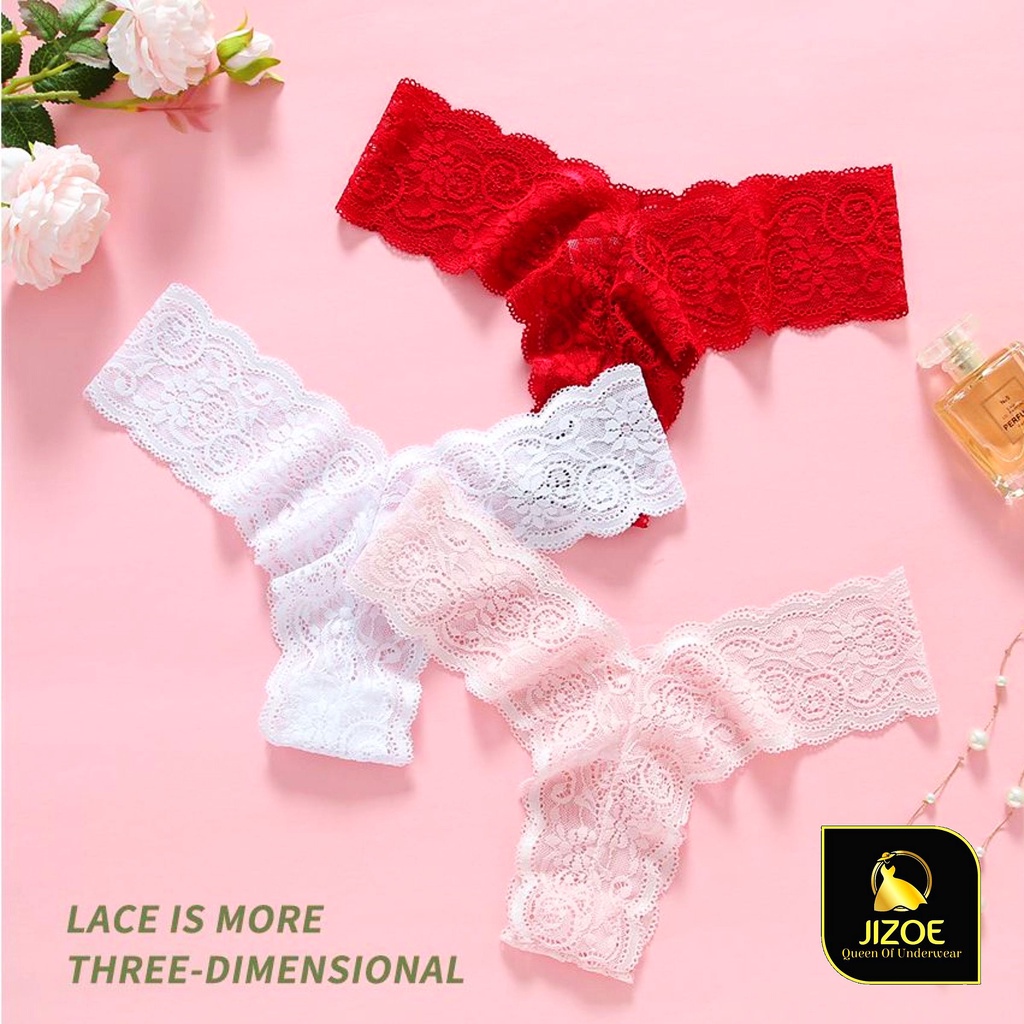 Quần lót nữ lọt khe Ren chữ Y Hàn Quốc cao cấp xuyên thấu siêu đẹp dễ thương Sexy gợi cảm quyến rũ JIZOE QNK28