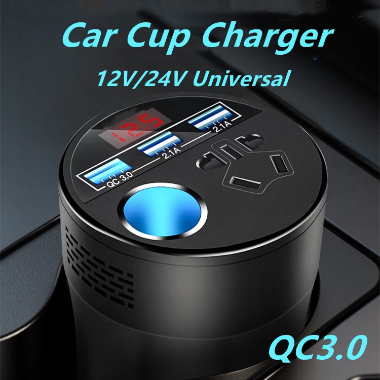 200W 12V/24V Sang 220V Tẩu Sạc Nhanh QC3.0 DC Cho Xe Hơi Tẩu sạc nhanh ô tô