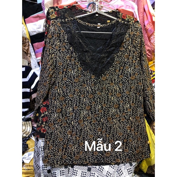 Áo thun voan hoa trung niên cao cấp