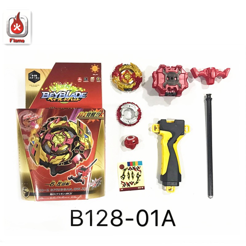 Con quay đồ chơi Beyblade Burst Top Flame B-128 với 4 mẫu bệ phóng