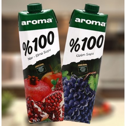 Nước Ép Trái Cây AROMA Táo/Lựu/Cherry/Xoài/Nho Hộp 1L