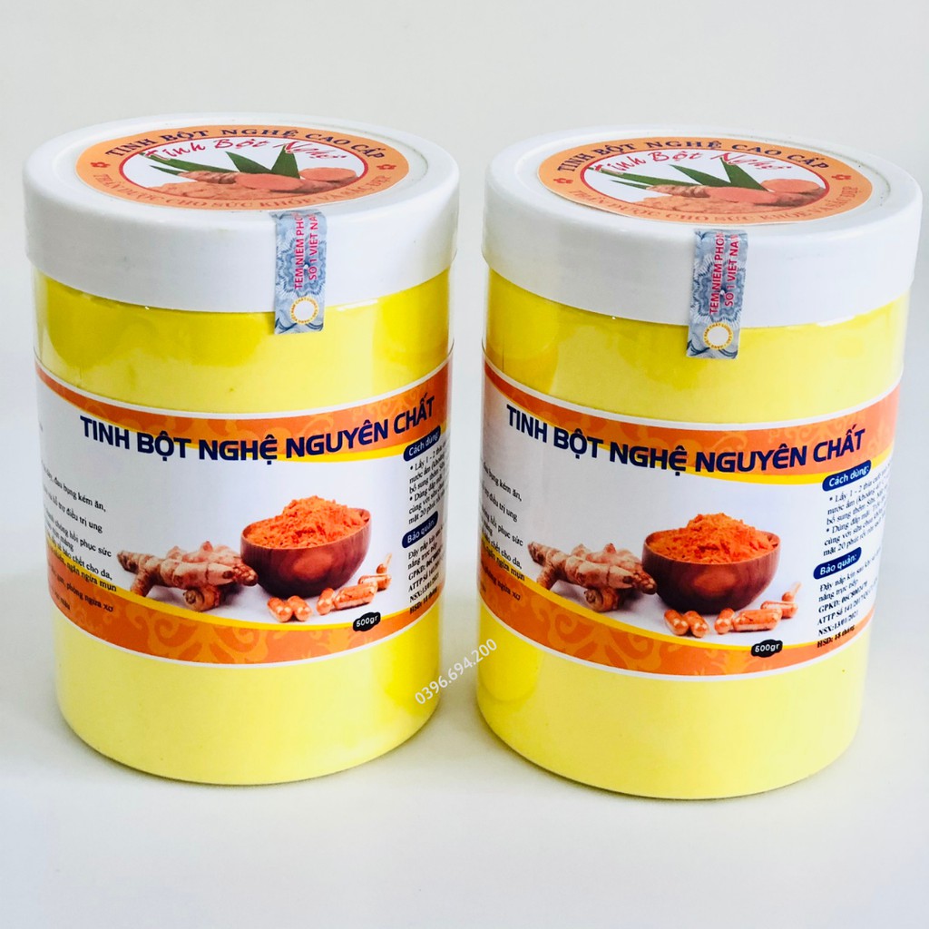 500gr Tinh Bột Nghệ Vàng Thủ Công Dùng Uống Cho Người Đau Dạ Dày, Đắp Mặt Nạ Làm Đẹp Da