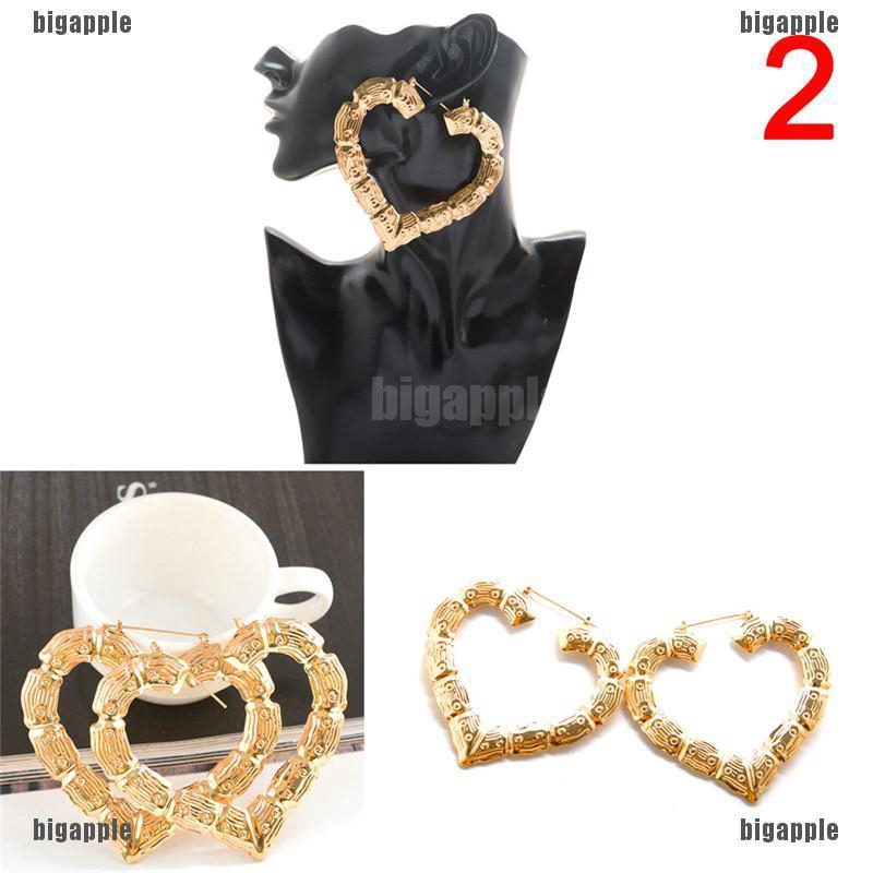 Khuyên Tai Tròn Lớn Bằng Tre Phong Cách Hip Hop