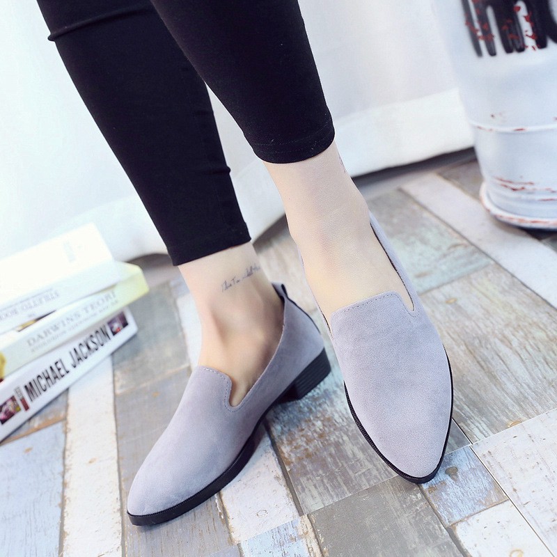 Giày Búp Bê Đế Thấp Mũi Nhọn Thời Trang Cho Nữ