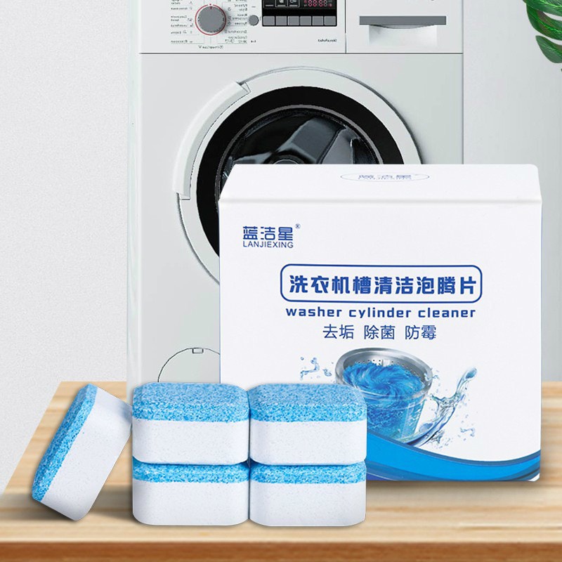 [Hộp 12 viên] Viên tẩy lồng máy giặt diệt khuẩn và tẩy chất cặn lồng máy giặt hiệu quả