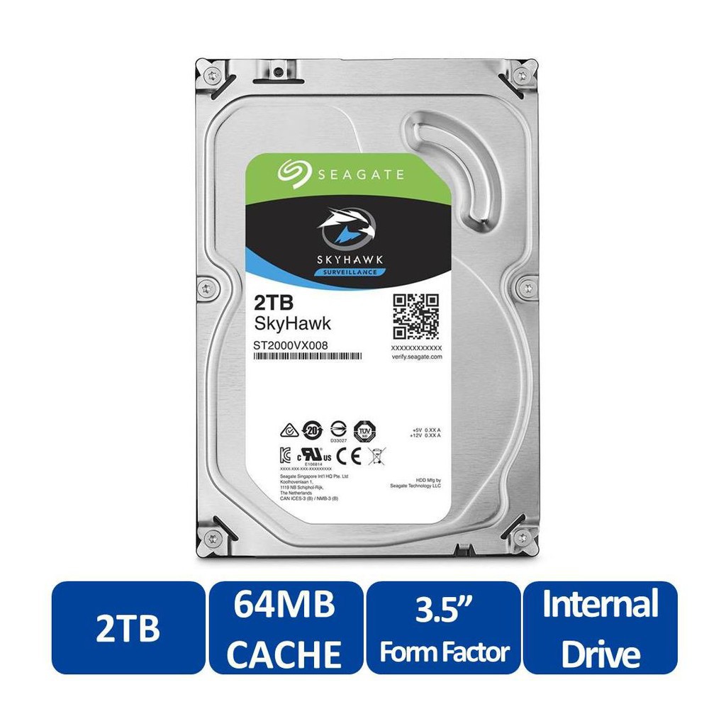 Ổ cứng⭐FreeShip⭐HDD Seagate Skyhawk 2Tb Chính Hãng - Chuyên Dụng Cho Camera Giám Sát