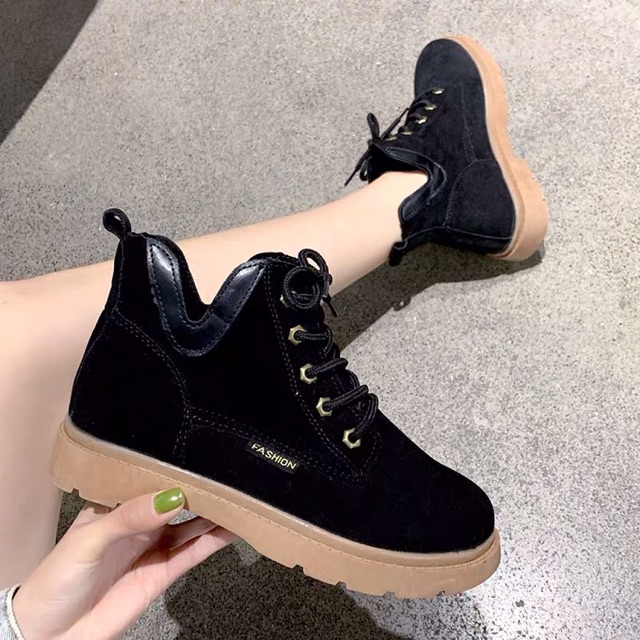 B045 [ sẵn be 38] (mẫu mới) Giày Oxford Martin cao cổ buộc dây phong cách Hàn Quốc | BigBuy360 - bigbuy360.vn