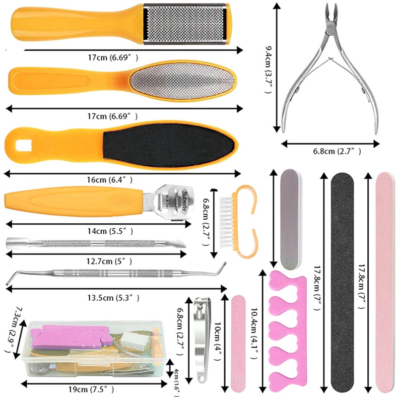 Set 20 dụng cụ đá mài tẩy da chết cho gót chân tiện dụng