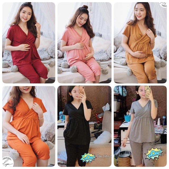 BỘ BẦU LỬNG CỔ VẠT CHÉO CHO CON TY (giá sỉ rẻ nhất - hàng bán shop)