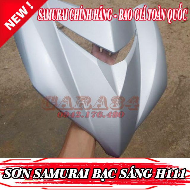 SƠN SAMURAI MÀU BẠC SÁNG H111