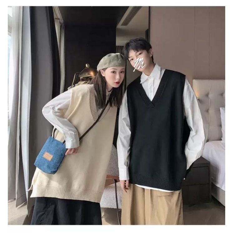ÁO GILE LEN NAM NỮ BASIC MÀU ĐEN NÂU BE FORM RỘNG / ÁO GILE LEN BA LỖ NAM NỮ UNISEX PHONG CÁCH VINTAGE
