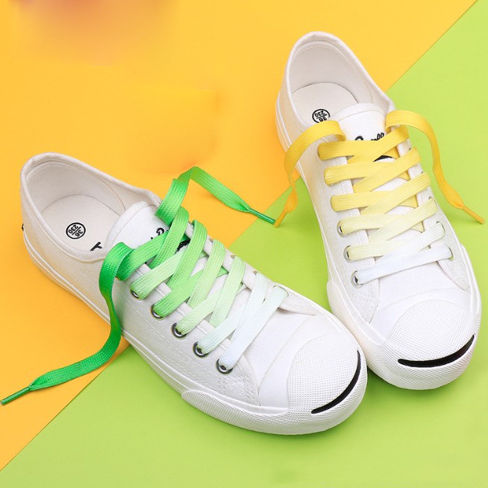 Cặp dây giày thể thao bằng vải canvas màu gradient độc đáo