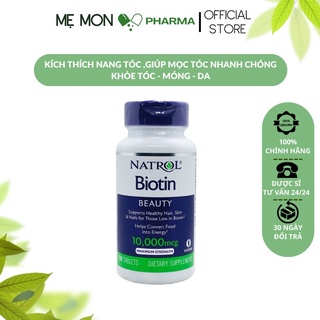 Viên uống hỗ trợ mọc tóc natrol biotin 10000 mcg - viên uống mọc tóc - viên uống biotin mỹ